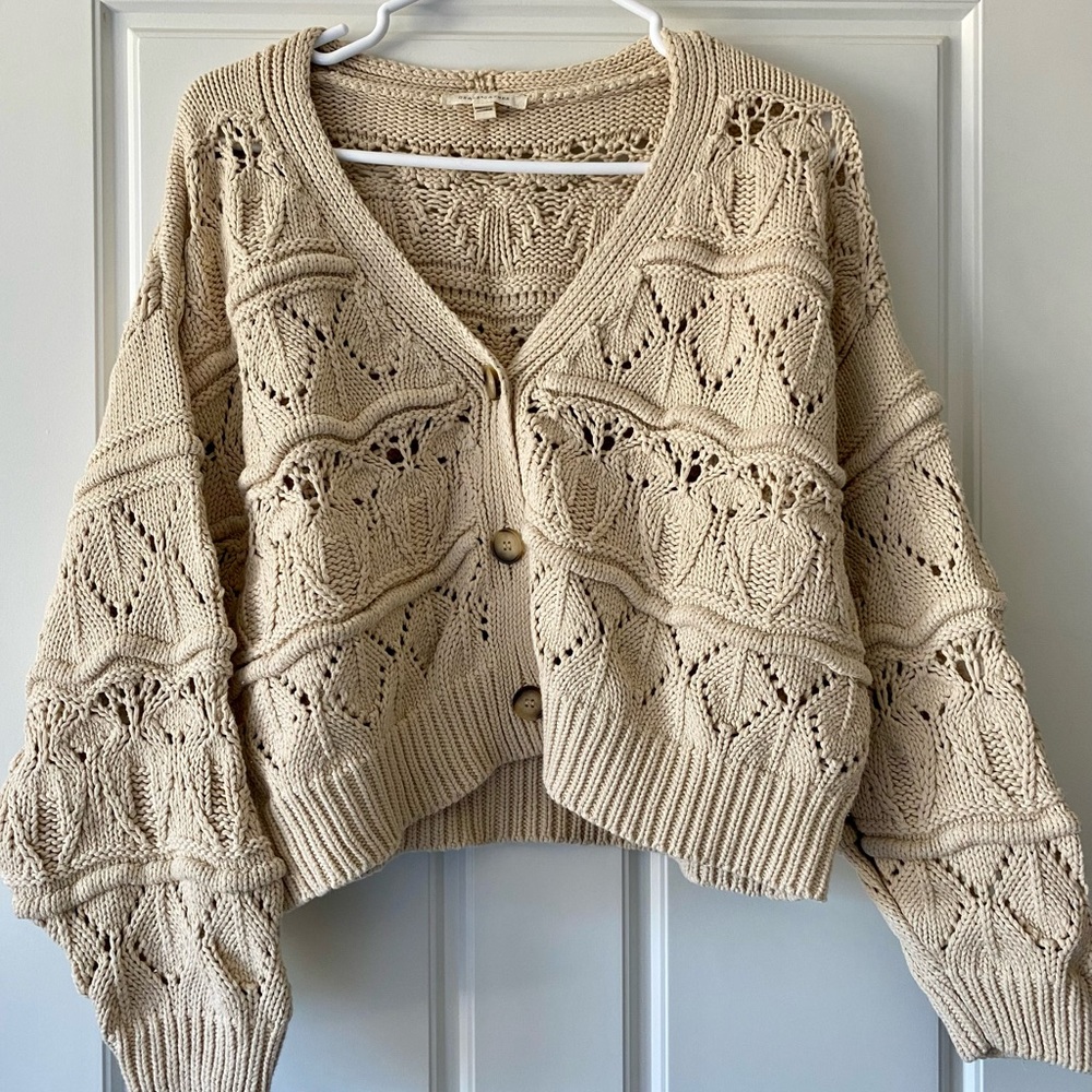 Women's Cream Knit Sweater